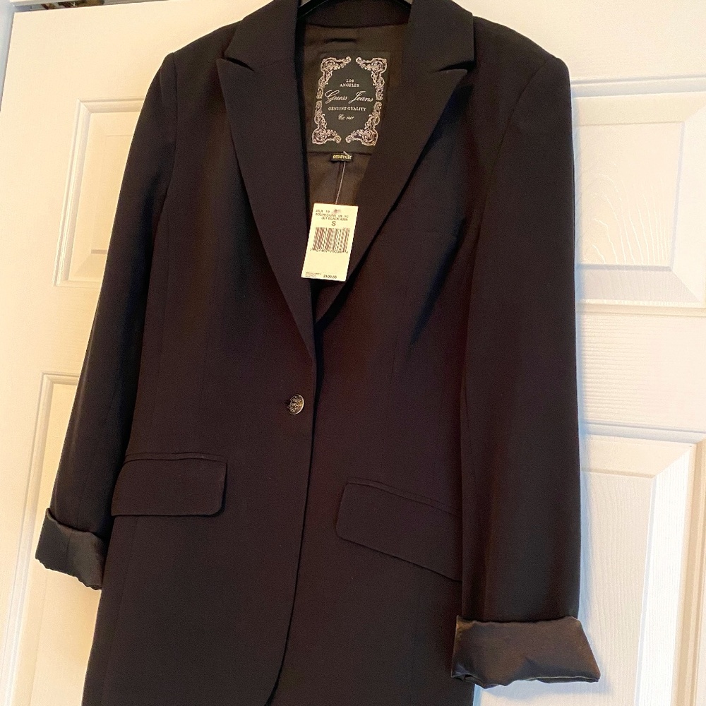 GUESS Fitted Black Blazer - Size Small